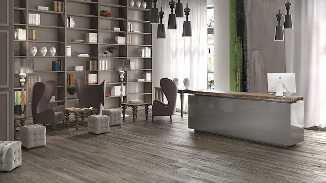 Wood finish floor tiles Sherwood collection