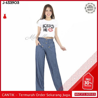 MNF372C84 Celana 453903 Wanita Salur Denim Kulot Celana 2019 BMGShop