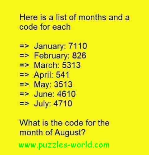 What is the code for the month of August ?