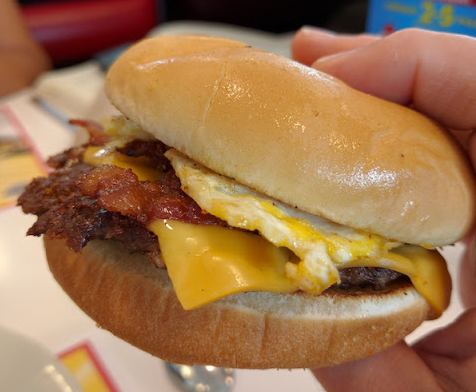 Prince of Royale bacon and egg steakburger at Steak 'N Shake in St. Louis