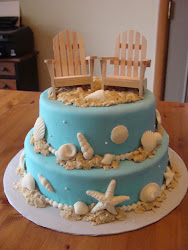 themed beach cake cakes shower theme bridal ocean sea party seaside sweet retirement treats chocolate favors chairs designs simple tier