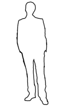 Контур человека в полный рост рисунок
