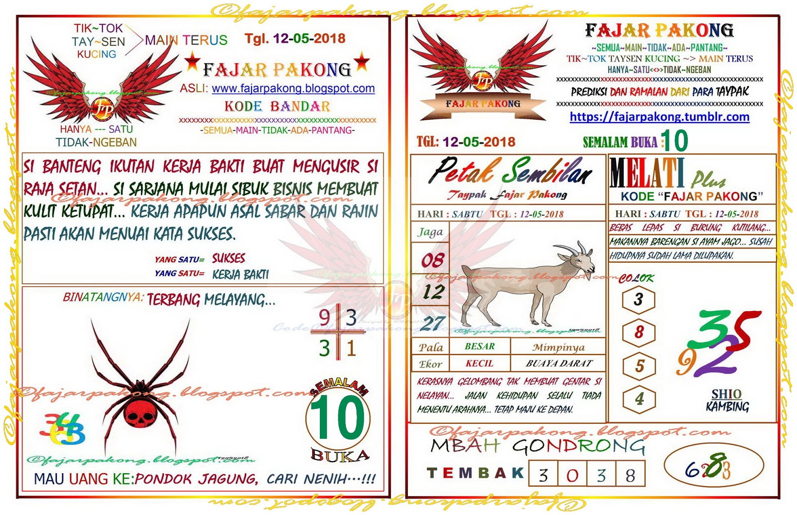 Kode Fajar Pakong Hari Ini