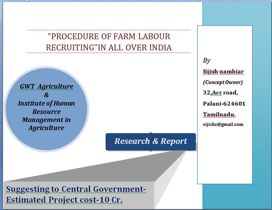 Human Resource Management in AgricultureHRMA. (Agriculture Labour Recruiting to Farmers).