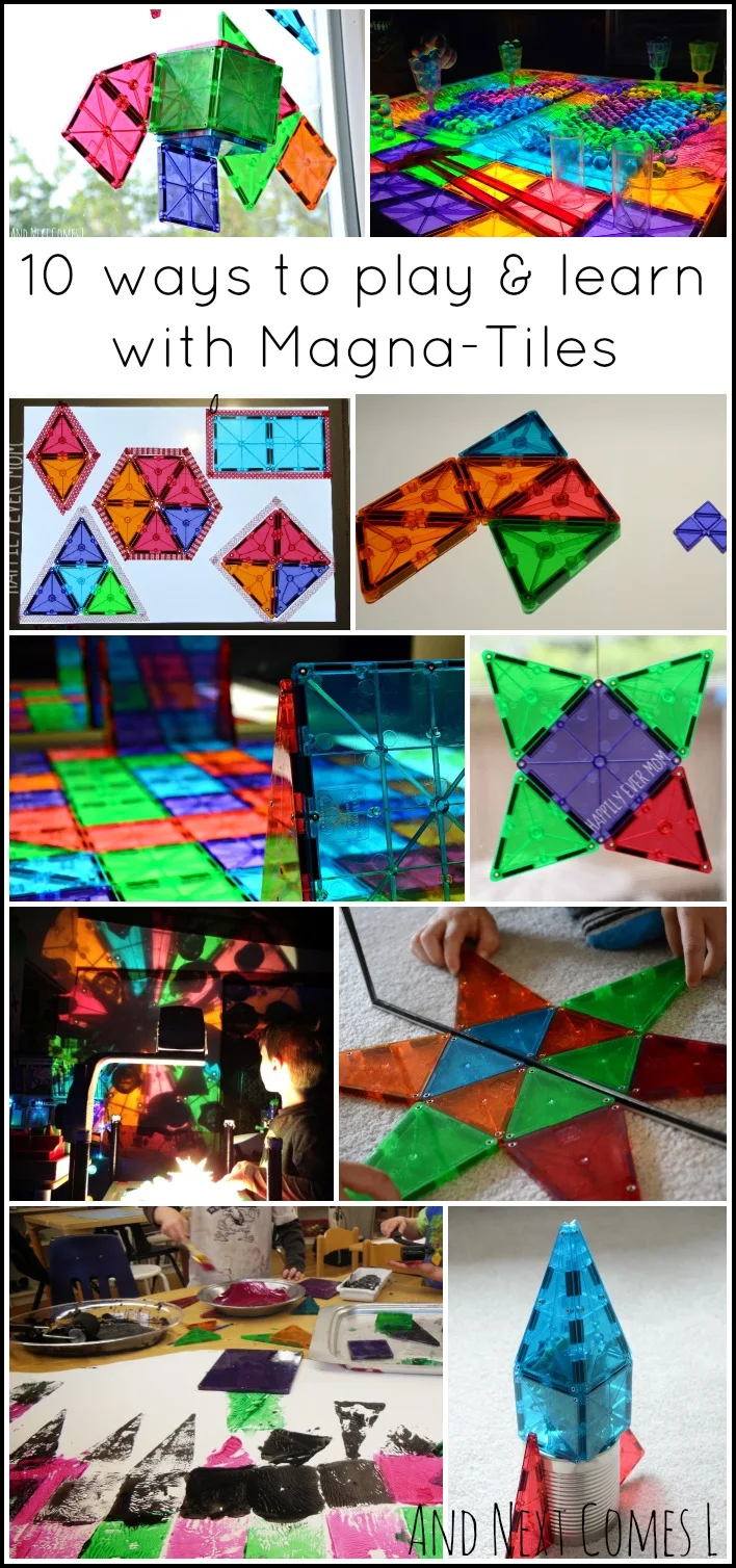 10 creative ways for kids to play and learn with Magna-Tiles from And Next Comes L