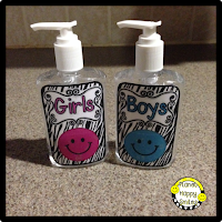 Hand Sanitizer ~ Germx Bathroom Pass Labels ~ FREEBIE