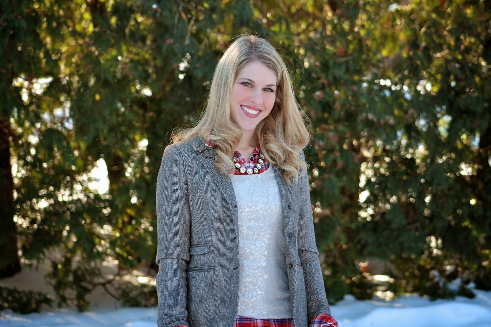 Plaid and Sequin Layers