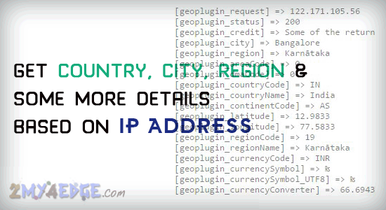 Get country city region location details based on IP Address