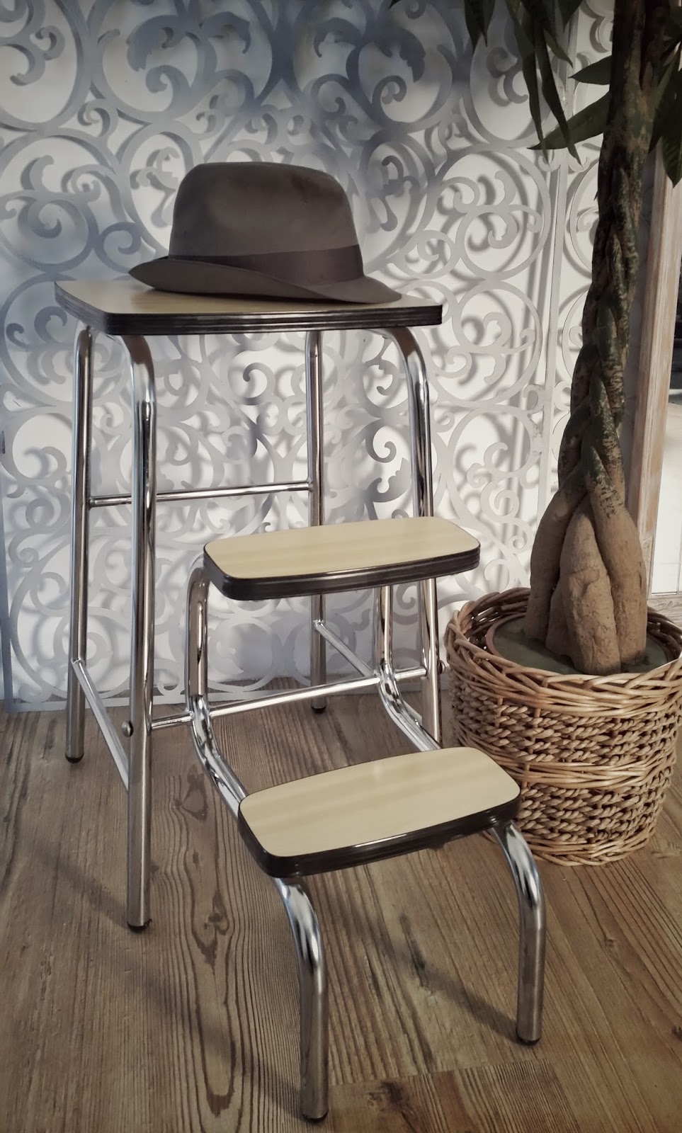 Martina Vintage Taburete Escalera Vintage