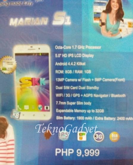 SKK Mobile Marian S1, 5-inch HD Octa Core Android KitKat Phablet For Php9,999