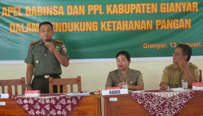 TNI Diterjukan Dukung Intensifikasi Pertanian di Gianyar