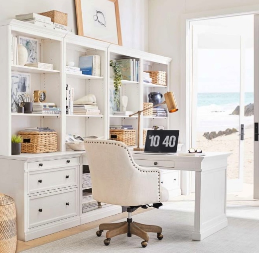 Coastal Beach Style Home Office Design Ideas | Shop the Look