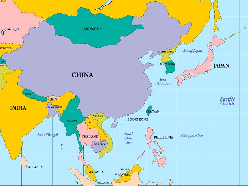 Asia n. Тайвань на карте Юго Восточной Азии. Восточная Азия. Гонконг на карте Азии. Китай и Тайвань на карте.