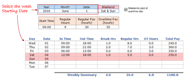 <strong>Timesheet Templates</strong> » ExcelTemplate.net Excel timesheet with overtime templates