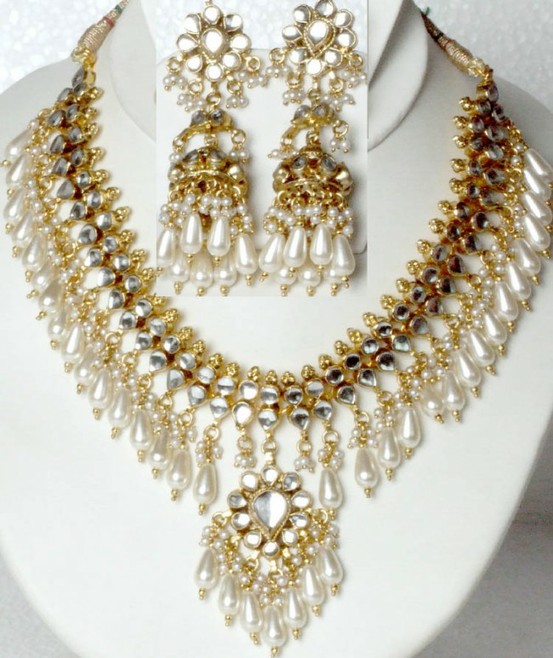 Wedding Planner: Wedding Kundan polki earring necklace jewellery sets