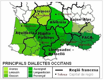 Mapa lingüistica occitana en lenga catalana