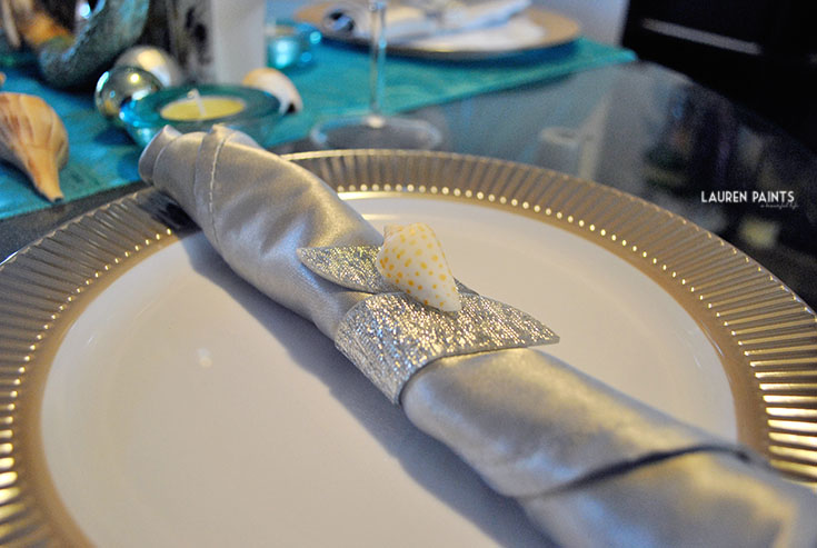 Lauren Paints  a beautiful life: My Silver and Blue Holiday Mermaid Party  - #SmartyHadAParty Table Setting and a Giveaway!