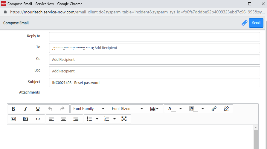 Send Email From Service Now Kba