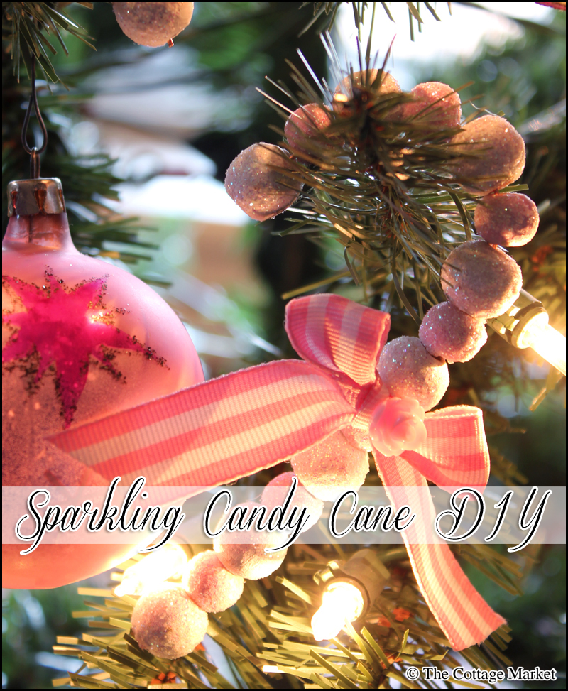 Sparkling Candy Cane DIY - The Cottage Market