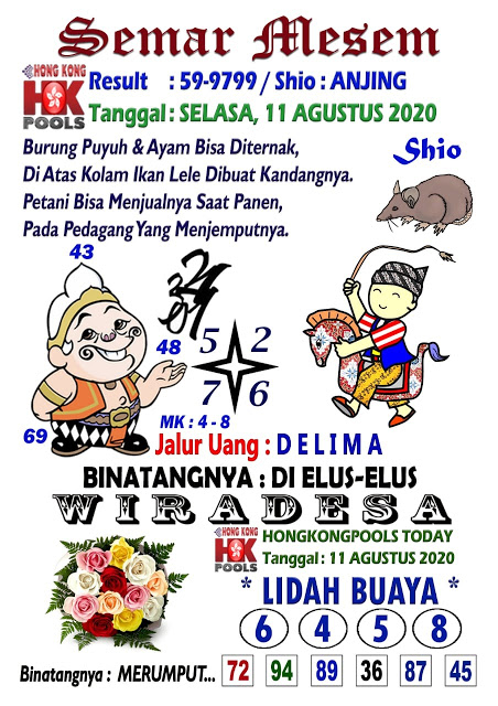 Prediksi Syair Hk 11 Agustus 2020 Hari Ini Pangkalantoto
