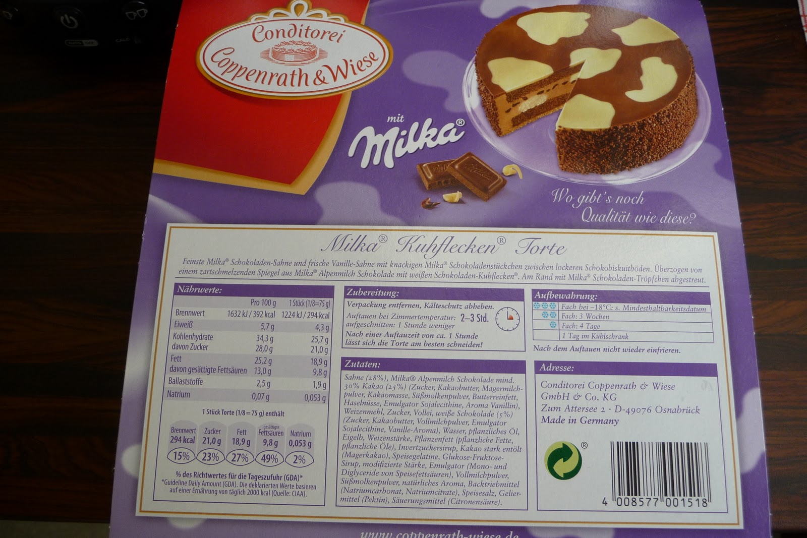 ♥Weil Produkte testen Spaß macht♥: Milka Kuhflecken Torte
