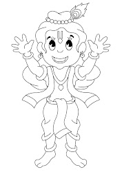 krishna drawing line