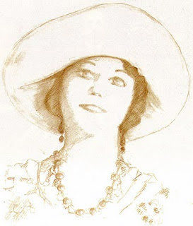 Teresa Zazá, en dibujo de Daniel Santamaría