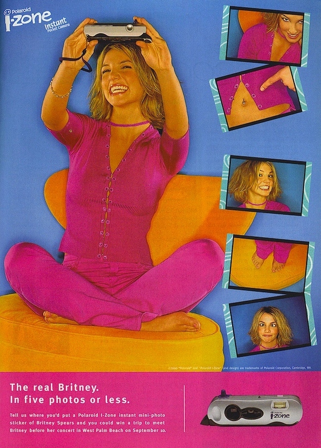 Britney Spears Pic of the Day Britney Spears Polaroid IZone Ad