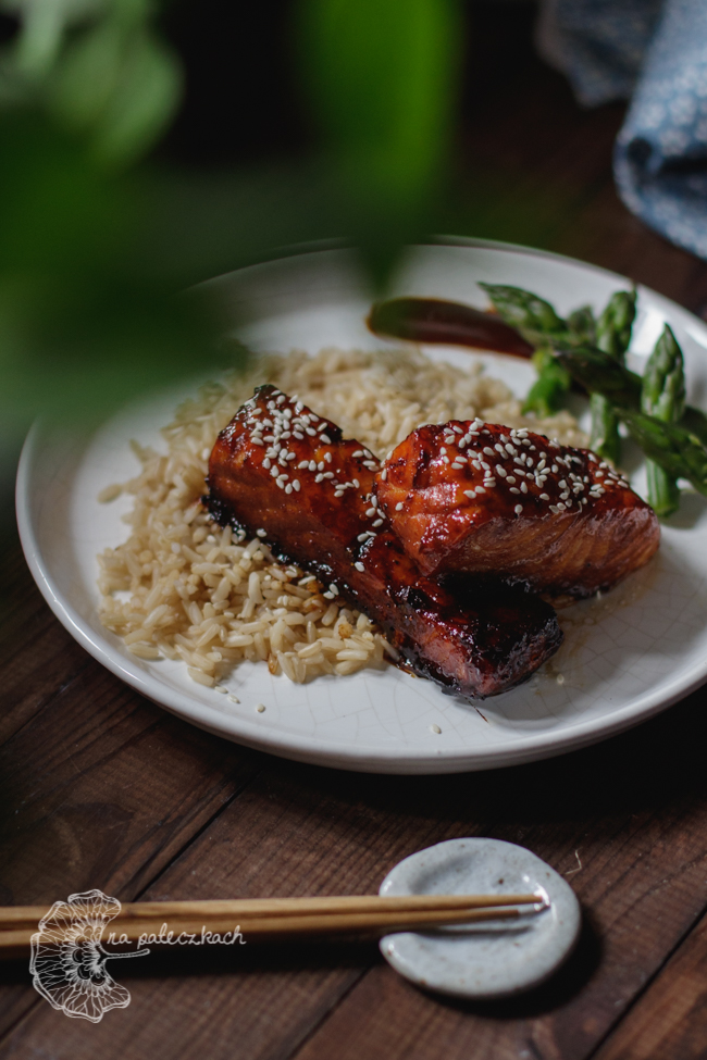 łosoś teriyaki teriyaki