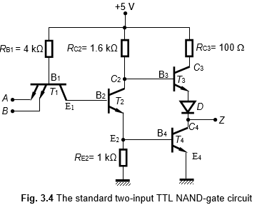 Working Principle of the Two-Input TTL NAND Gate