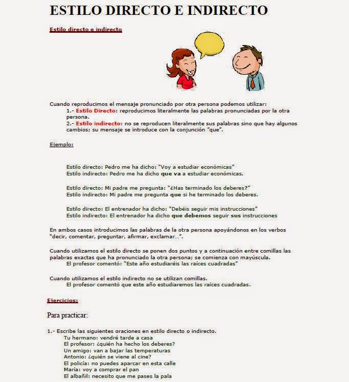 Aprendiendo por un tubo: Estilo directo e indirecto.