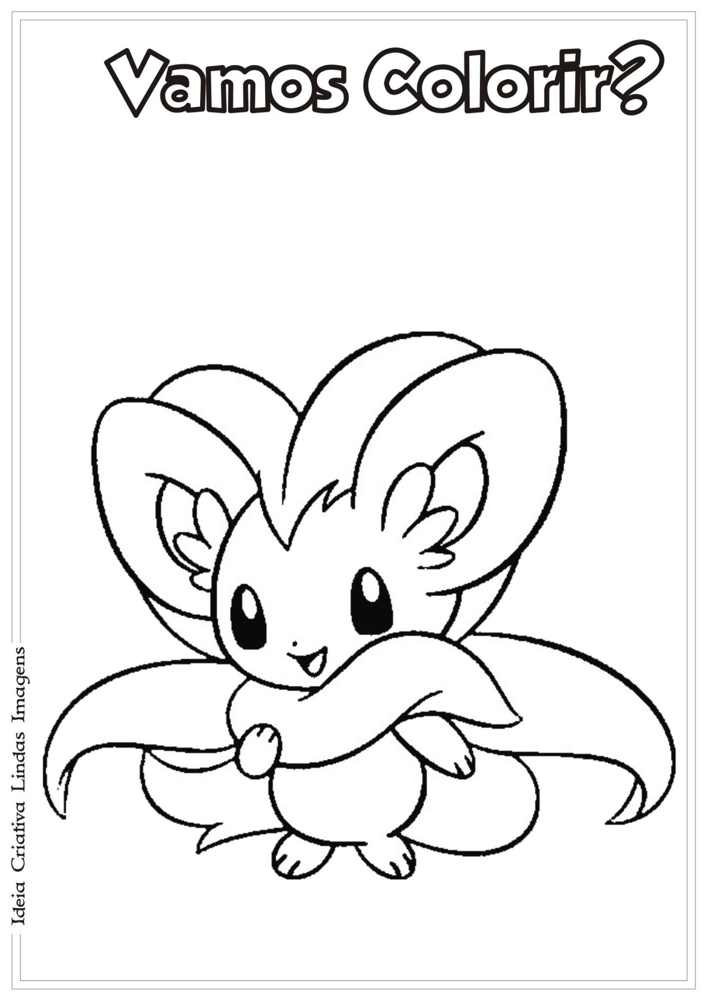 Desenho para colorir Pokémon - Eevee : Flores 31