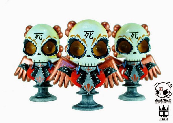 Rsin x Huck Gee Custom Painted Skullhead 6” Resin Bust