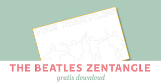 The Beatles zentangle