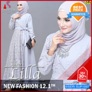 SUP1097L30 Lilla Maxy Muslim Brukat Terlaris Lila BMGShop