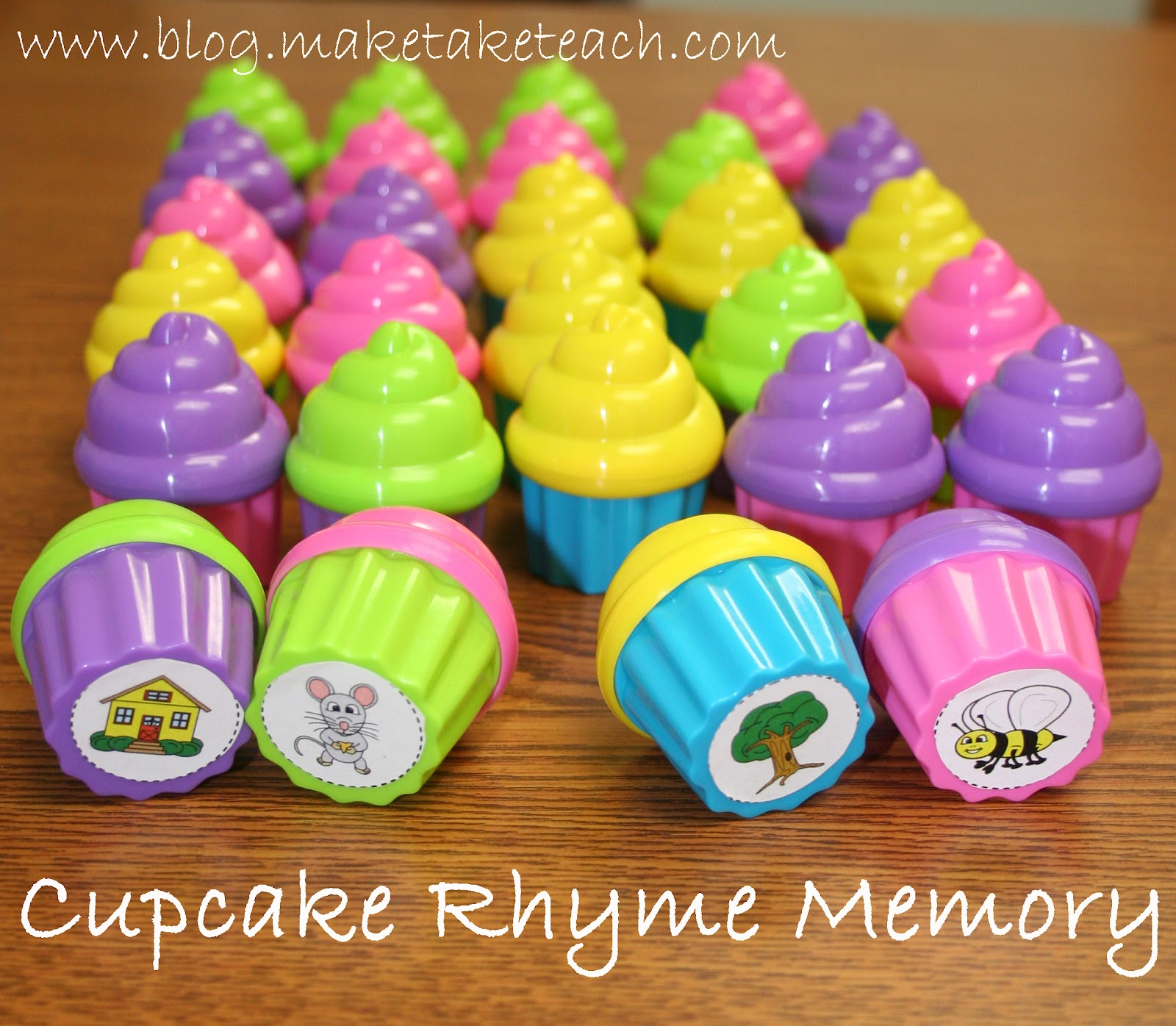 Classroom Freebies Too: Cupcake Rhyme Memory Game