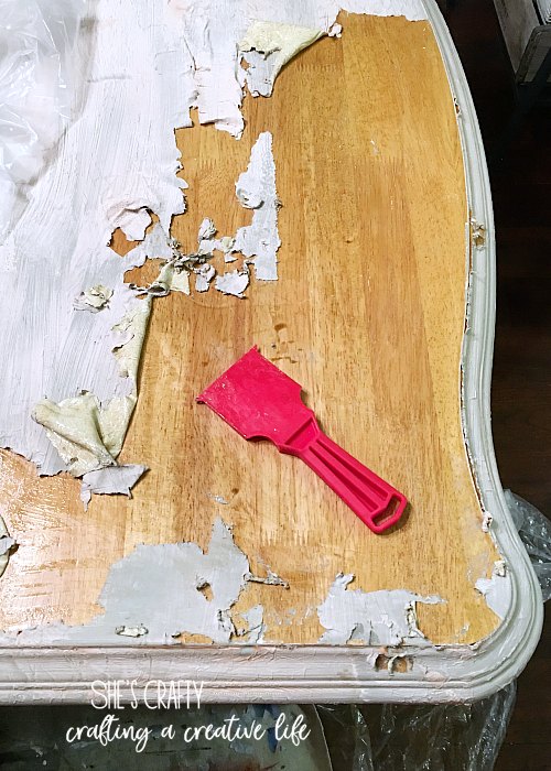 She's Crafty How to Strip and Stain a dining room table