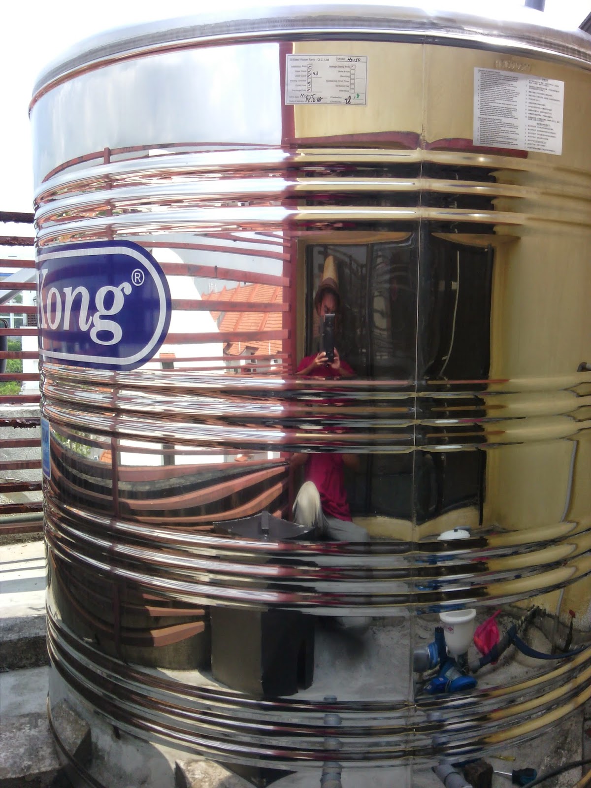 AWNING PAGOLA DAN GRILL PUCHONG MEMASANG SET TANGKI AIR STAINLESS STEEL