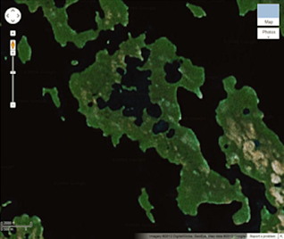 Coisas estranhas no Google Earth Ilha de 4 acres ao norte do Canadá - Blog Mortalha)