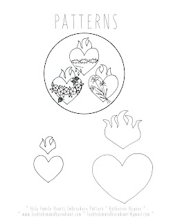 Look to Him and be Radiant: Holy Family Hearts Embroidery Pattern