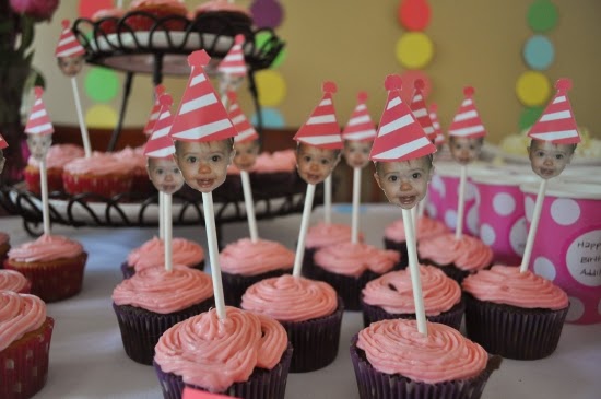 face cupcake toppers