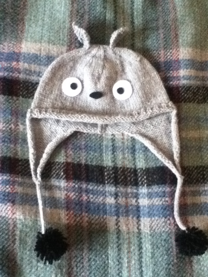 knit happens off the needles (finally) the Totoro hat