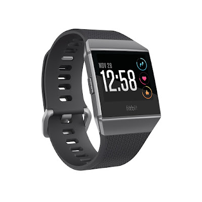 Smart Fitness Tracker : Fitbit Ionic Smartwatch, Charcoal/Smoke Gray, One Size (S & L Bands Included)