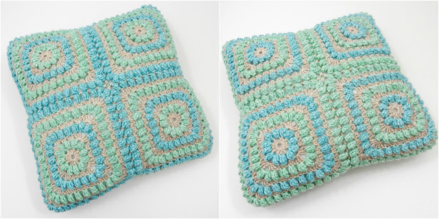 crochet popcorn cushion cover the curio crafts room thecuriocraftsroom free pattern