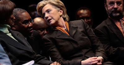 Hillary Clinton with African American supporters