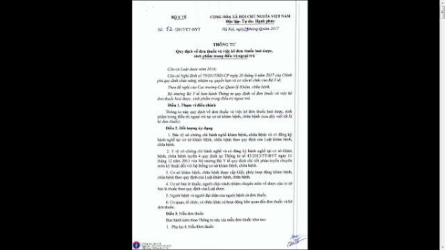 Thông tư số 52/2017/TT-BYT quy định quy chế kê đơn thuốc ngoại trú