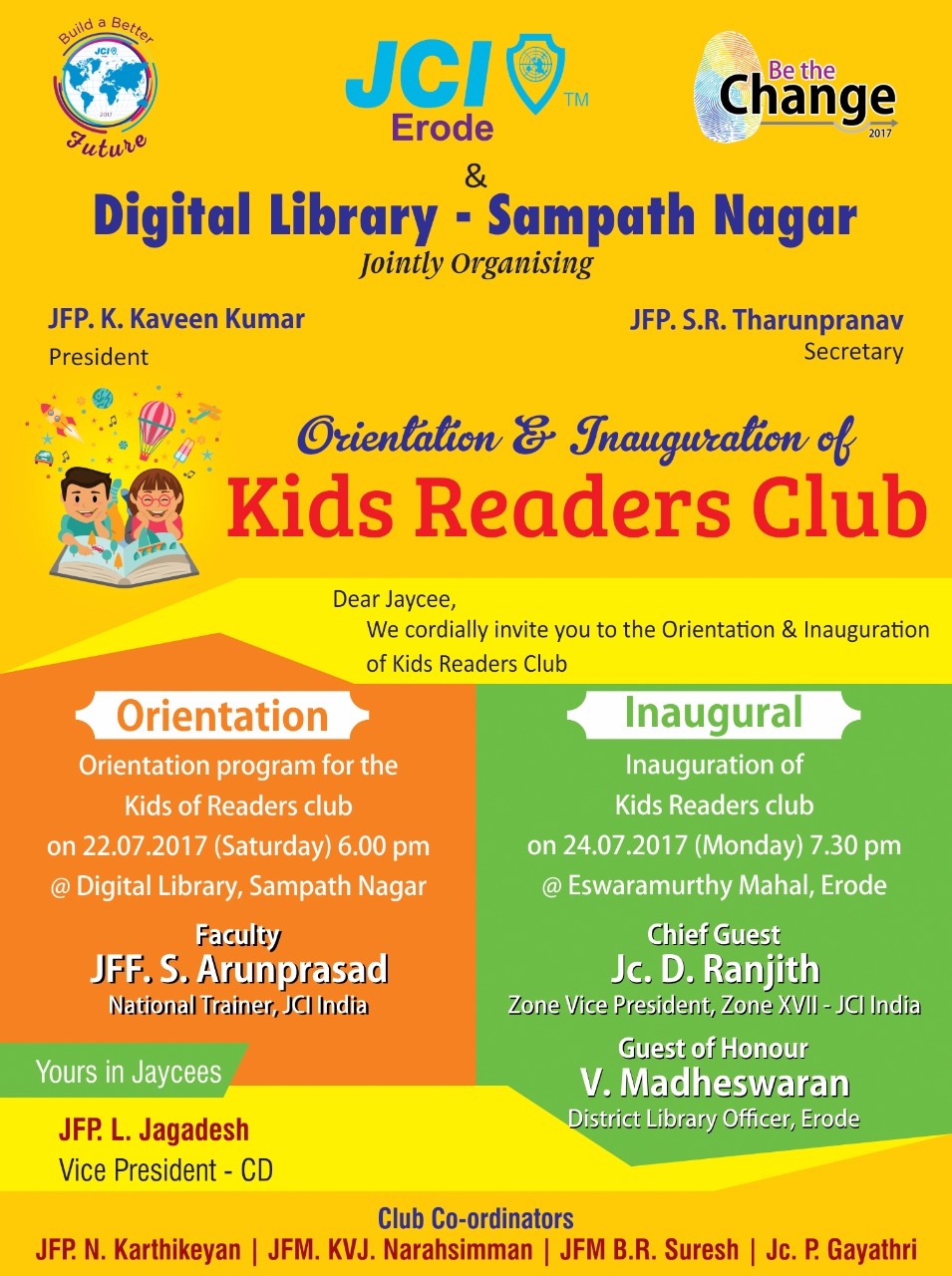 தமிழ்நாடு அரசு நவீன நூலகம், சம்பத் நகர், ஈரோடு. JCI Erode & DIGITAL