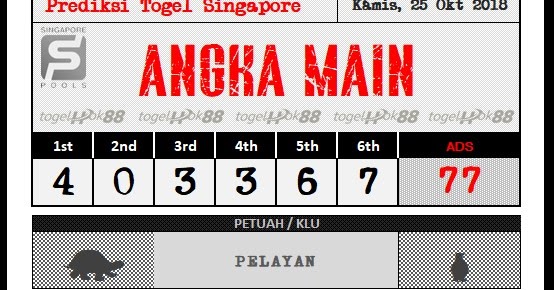 PREDIKSI SINGAPORE POOLS 25 OKTOBER 2018 Prediksi Togel Hari Ini