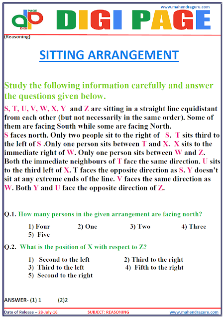 Digi Page - Seating Arrangement Digi Page - Seating Arrangement