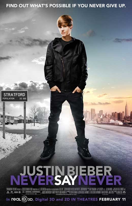 justin bieber never say never movie cover. justin bieber cut out fye.